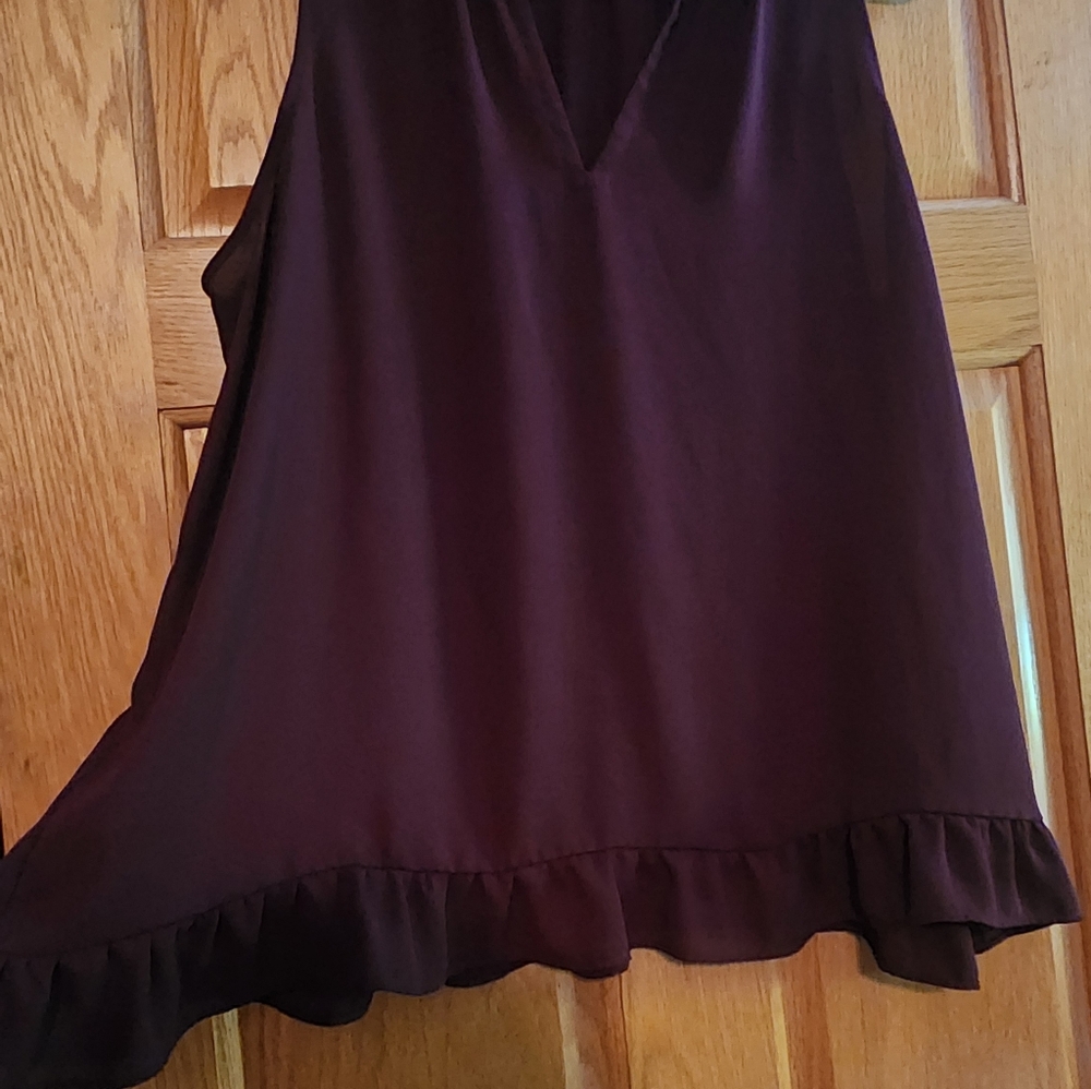 LOFT Deep Purple Sleeveless Blouse